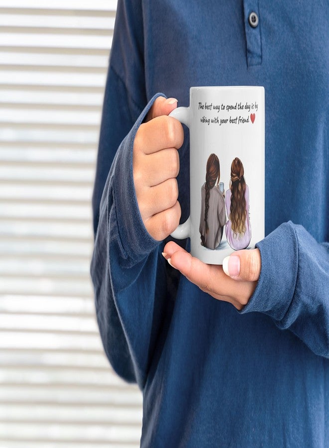 Gift Arcadia Happy Friendship Day Ceramic Coffee Mug with Keychain, My Dear Besti Cups, Friendship Day Gifts for Best Friend, Gifts for Men|Women, Children 330 ML (FD-6) - Image 3